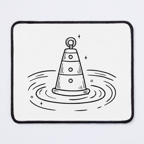 Item preview, Simple drawing of a buoy floating in the water designed and sold by rasagamastore.