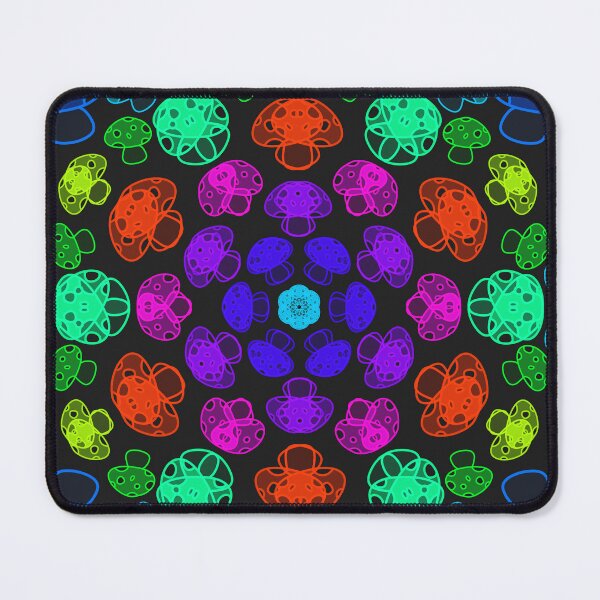Item preview, Cursed Kaleidoscope - Dark Purple Rainbow Mushrooms designed and sold by FinapplePudding.
