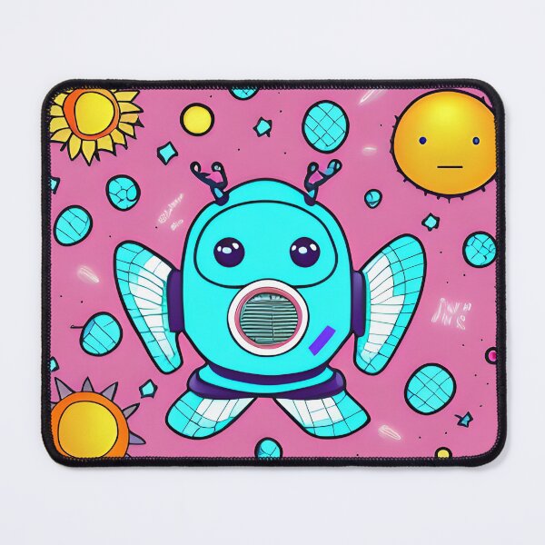 Item preview, Blue Robot with Wings and Sunshine designed and sold by omgnovalynn.