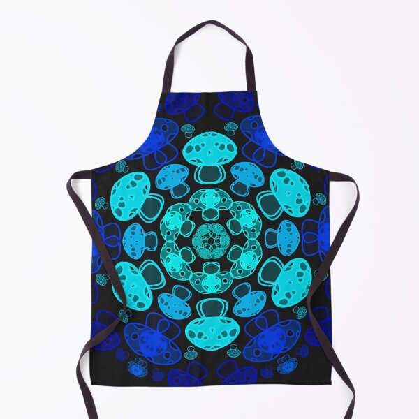 Item preview, Cursed Kaleidoscope - Vibrant Blue Mushrooms designed and sold by FinapplePudding.