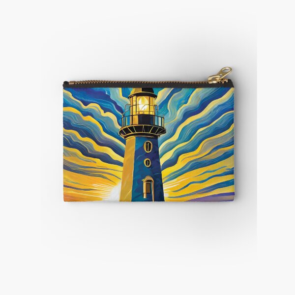 Item preview, An isolated iron lighthouse shining out to sea sunrise it sits on a marine island. designed and sold by HEMRO.