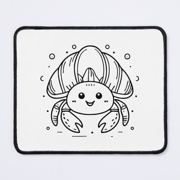 Item preview, Simple drawing of a hermit crab in a shell designed and sold by rasagamastore.