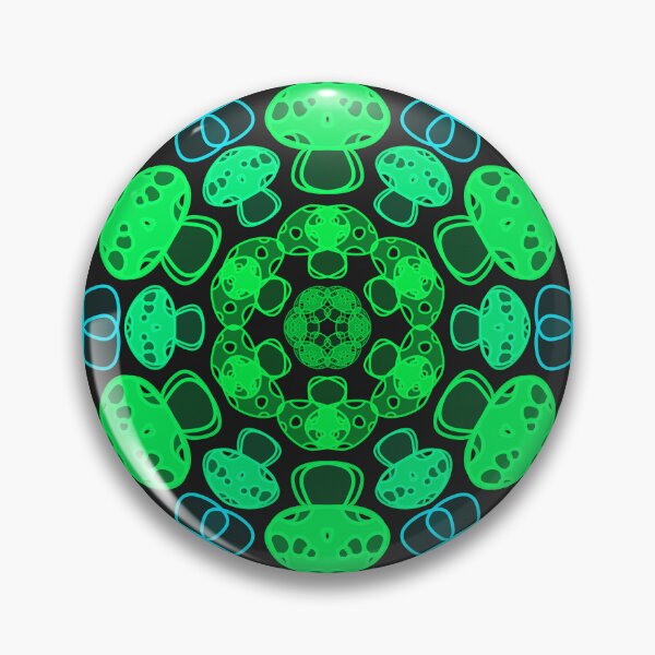 Item preview, Cursed Kaleidoscope - Vibrant Green Mushrooms designed and sold by FinapplePudding.