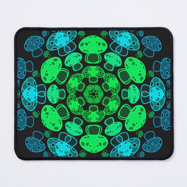 Item preview, Cursed Kaleidoscope - Vibrant Green Mushrooms designed and sold by FinapplePudding.