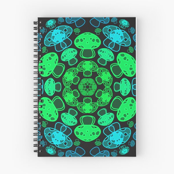 Item preview, Cursed Kaleidoscope - Vibrant Green Mushrooms designed and sold by FinapplePudding.