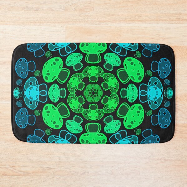Item preview, Cursed Kaleidoscope - Vibrant Green Mushrooms designed and sold by FinapplePudding.