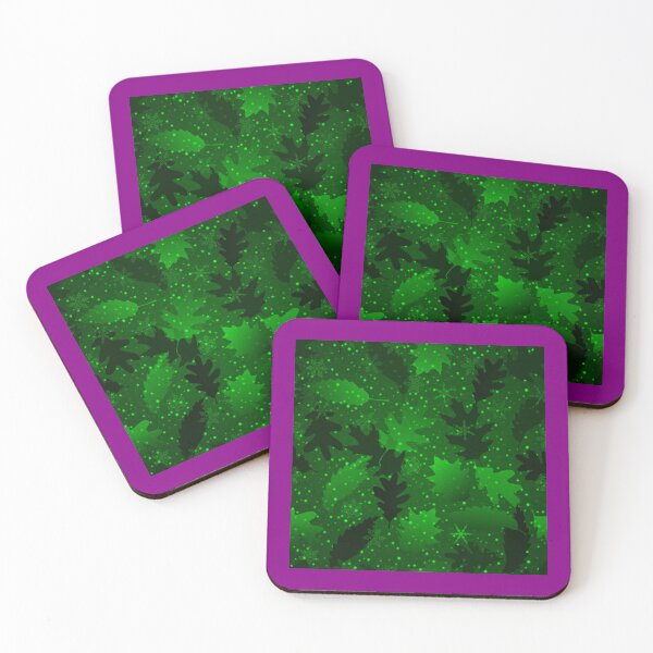 Item preview, Moody Swirling Leaves in Snow at Night Dark Green designed and sold by Art in My Loft.