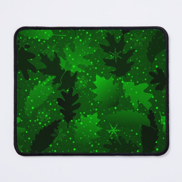 Item preview, Moody Swirling Leaves in Snow at Night Dark Green designed and sold by Art in My Loft.