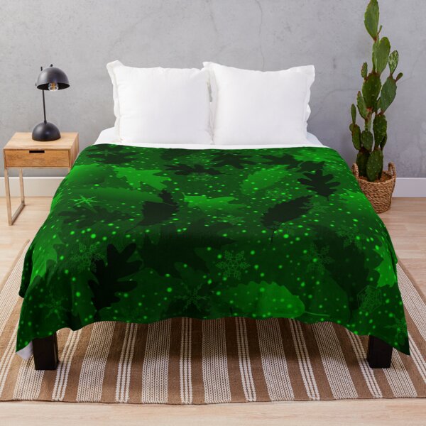 Item preview, Moody Swirling Leaves in Snow at Night Dark Green designed and sold by Art in My Loft.