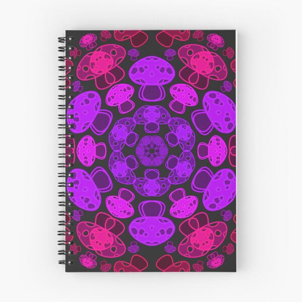 Item preview, Cursed Kaleidoscope - Vibrant Purple Mushrooms designed and sold by FinapplePudding.