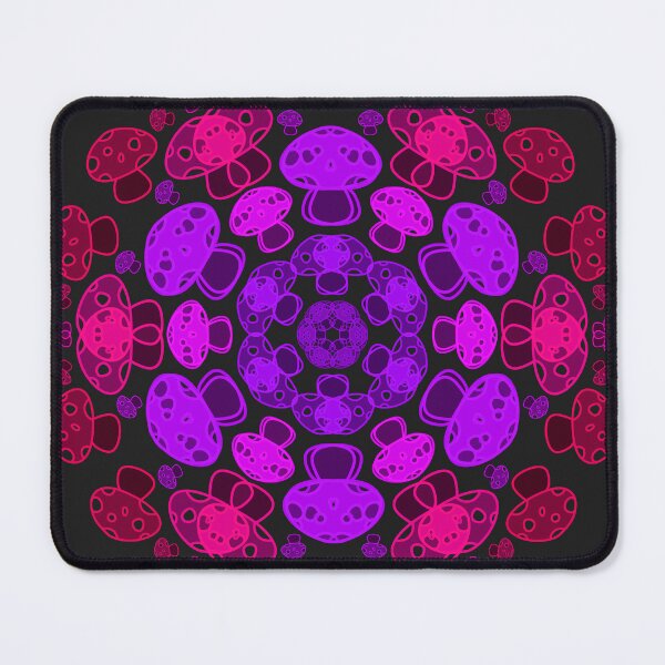 Item preview, Cursed Kaleidoscope - Vibrant Purple Mushrooms designed and sold by FinapplePudding.