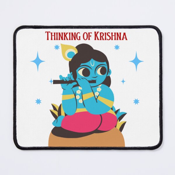 Item preview, Thinking of Krishna designed and sold by Indyadizine.