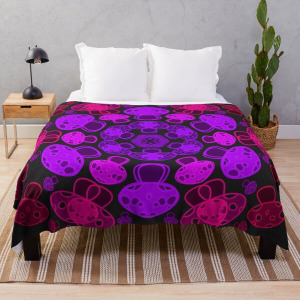 Item preview, Cursed Kaleidoscope - Vibrant Purple Mushrooms designed and sold by FinapplePudding.