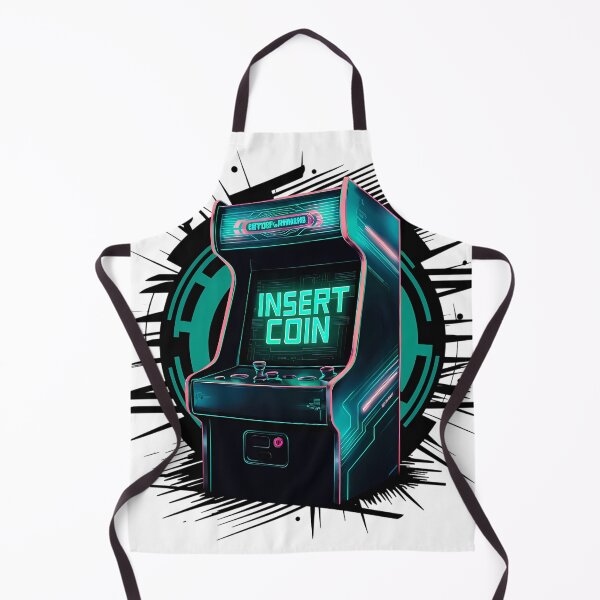 Item preview, Retro Arcade Insert Coin Neon Gaming Art designed and sold by ZetaDream.