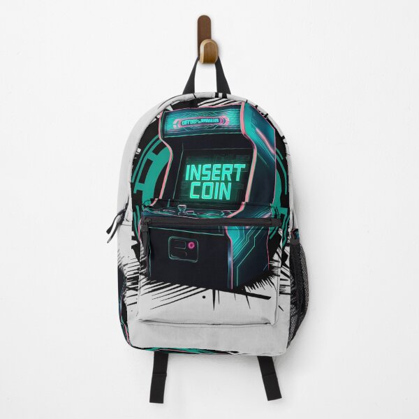 Item preview, Retro Arcade Insert Coin Neon Gaming Art designed and sold by ZetaDream.