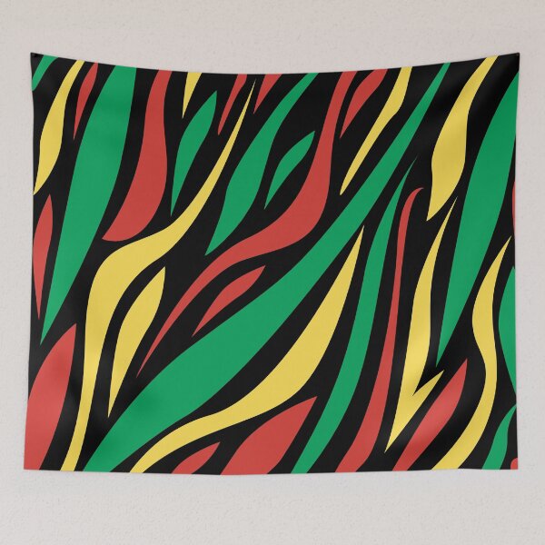 Item preview, Zebra patterns rasta colors designed and sold by Wolagno.