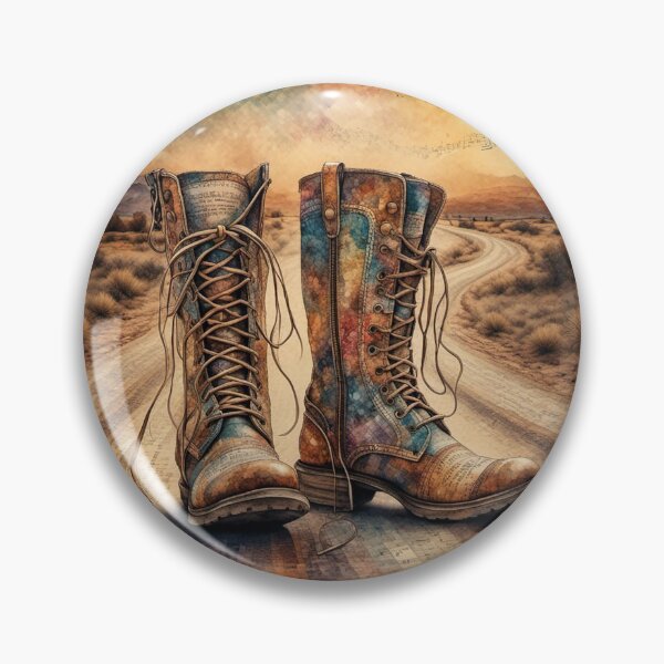 Item preview, Vintage Boots on Desert Road designed and sold by The Digital Compass.