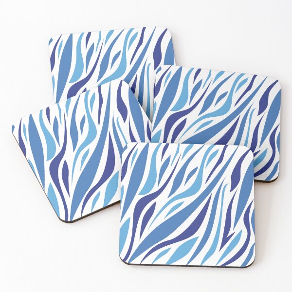 Item preview, African blue zebra patterns designed and sold by Wolagno.