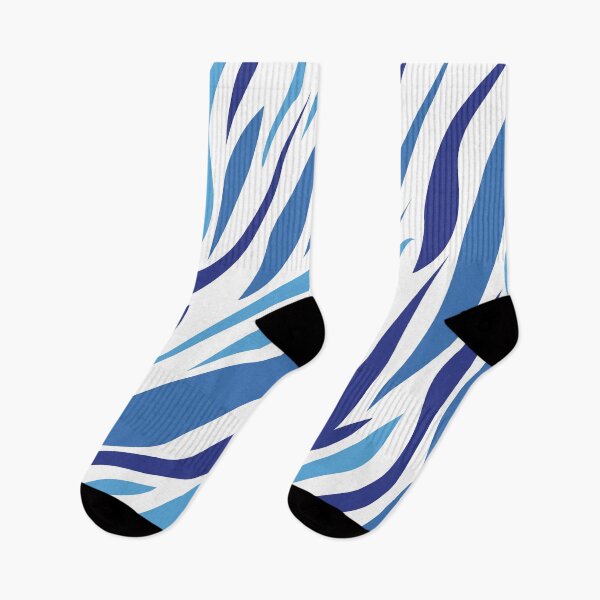 Item preview, African blue zebra patterns designed and sold by Wolagno.