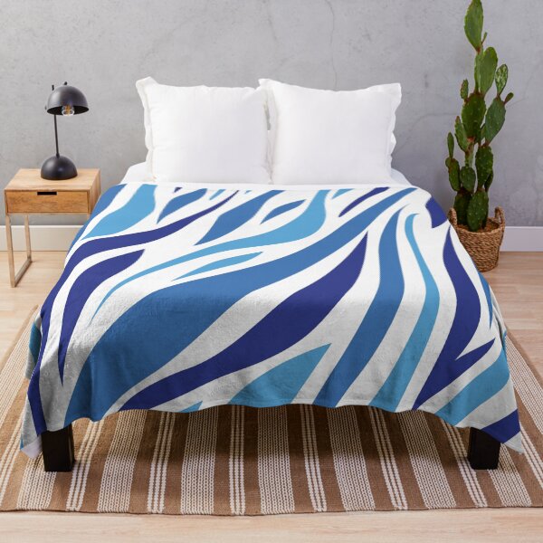 Item preview, African blue zebra patterns designed and sold by Wolagno.