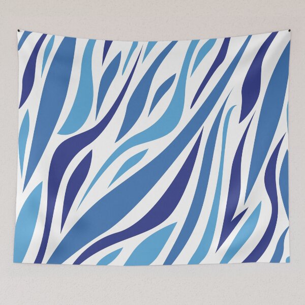 Item preview, African blue zebra patterns designed and sold by Wolagno.