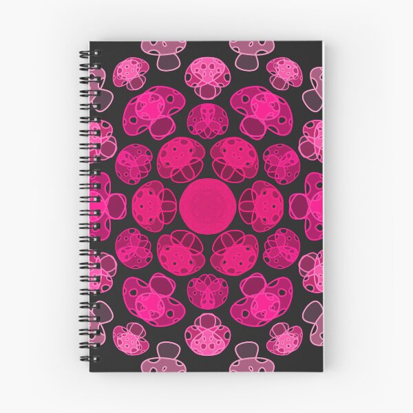 Item preview, Cursed Kaleidoscope - Vibrant Pink Mushrooms designed and sold by FinapplePudding.