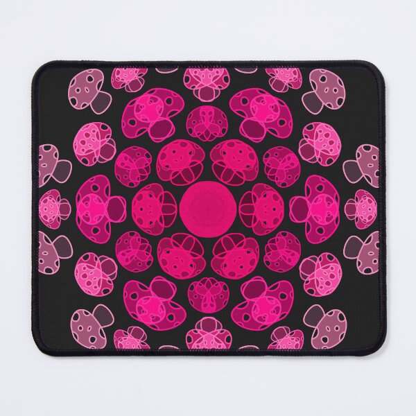 Item preview, Cursed Kaleidoscope - Vibrant Pink Mushrooms designed and sold by FinapplePudding.