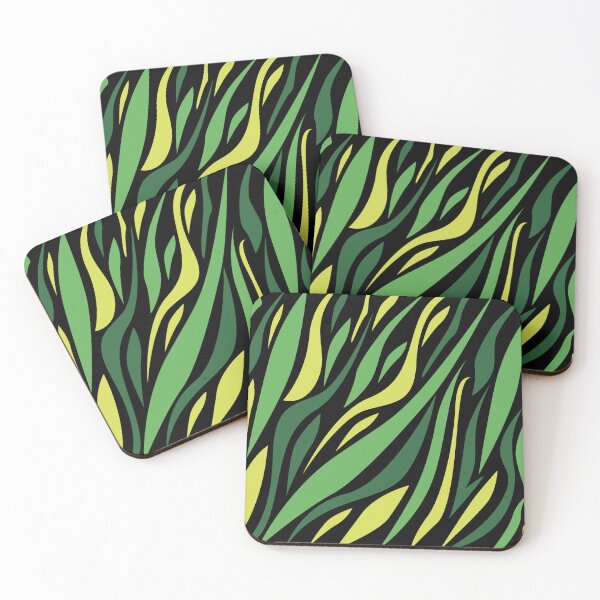 Item preview, Green zebra patterns designed and sold by Wolagno.