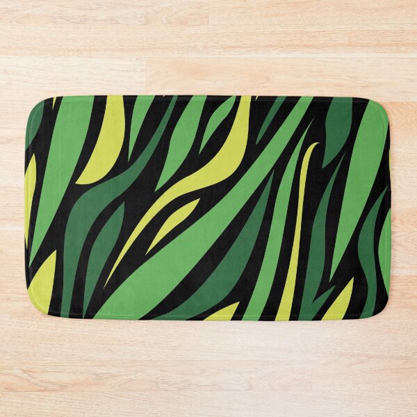 Item preview, Green zebra patterns designed and sold by Wolagno.