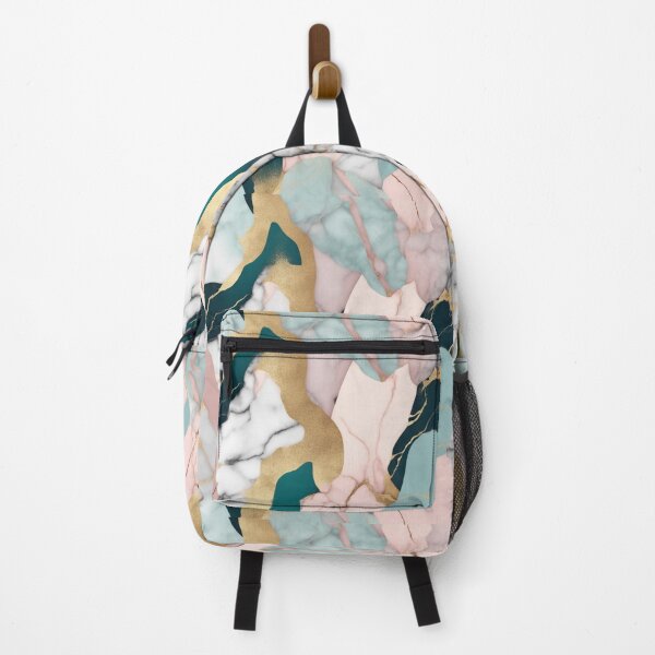 Item preview, Pink, Green, White, and Turquoise Marble Pattern – Vibrant Abstract Marble Illustration for Fashion, Home Décor, and Accessories designed and sold by 21 Dragonflies.