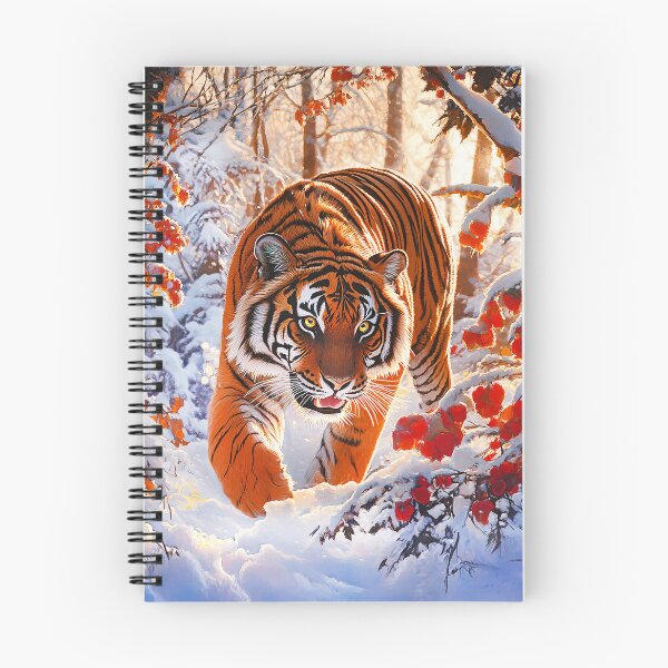 Item preview, The Siberian tiger hunting in snow - Wildlife photo designed and sold by TheArtistOf2022.