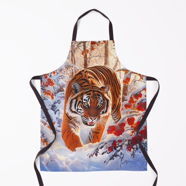 Item preview, The Siberian tiger hunting in snow - Wildlife photo designed and sold by TheArtistOf2022.