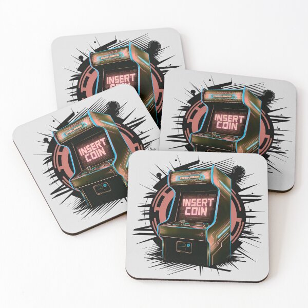 Item preview, Insert Coin Retro Arcade Neon Gaming Design designed and sold by ZetaDream.