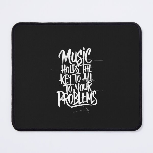 Item preview, "Music holds the key to all your problems." Colorful Hand-Lettering  for Music Lovers. designed and sold by paulo silveira.