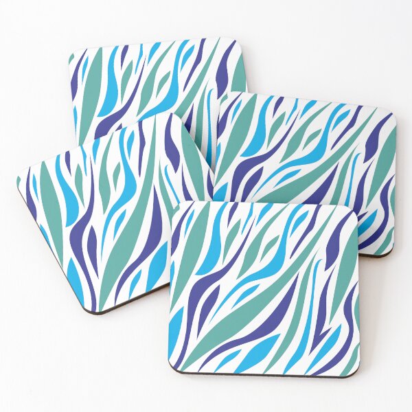 Item preview, Blue green zebra patterns designed and sold by Wolagno.