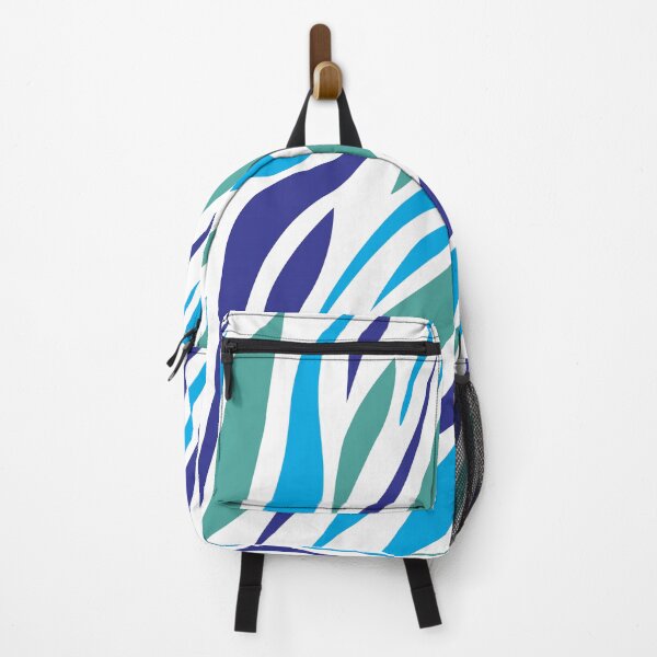 Item preview, Blue green zebra patterns designed and sold by Wolagno.