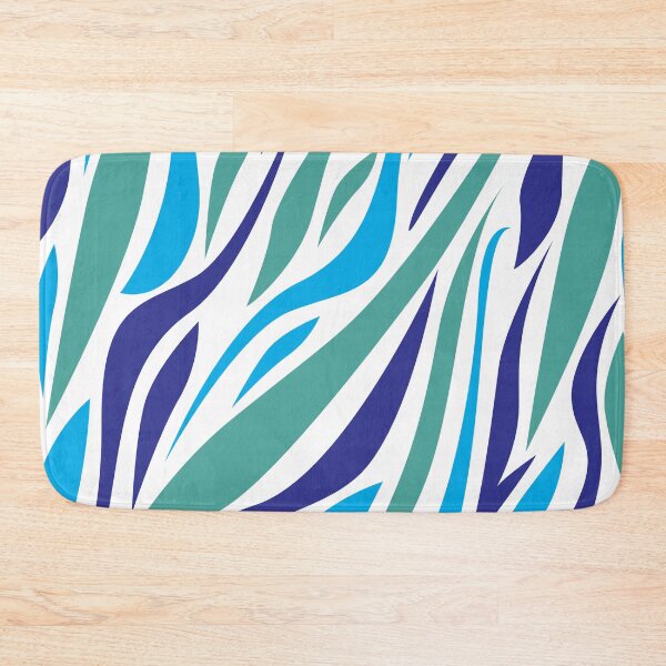 Item preview, Blue green zebra patterns designed and sold by Wolagno.