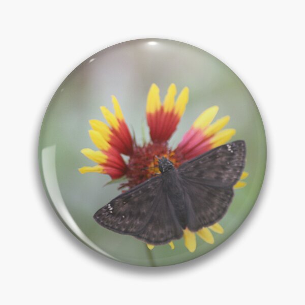 Item preview, Skipper Butterfly Sitting on Firewheel designed and sold by HematiteDesign.