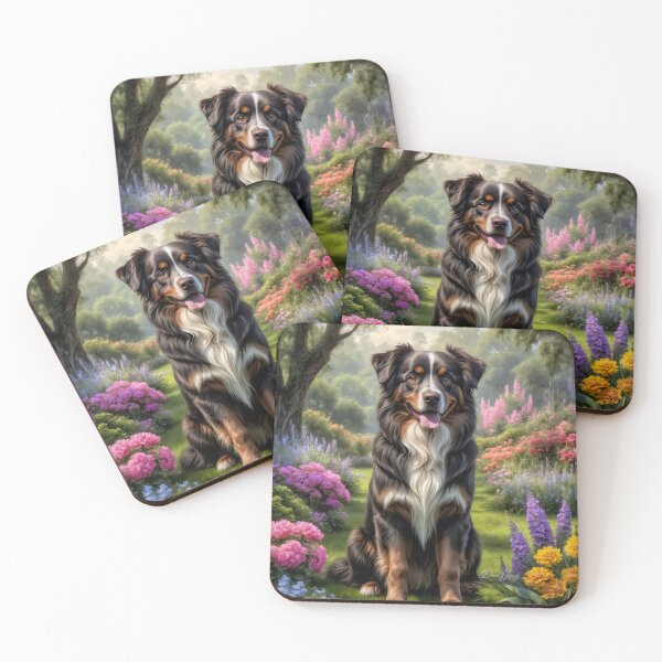 Item preview, Atlas Australian Shepherd Dog Portrait Painting designed and sold by Heart and Soul Studio.