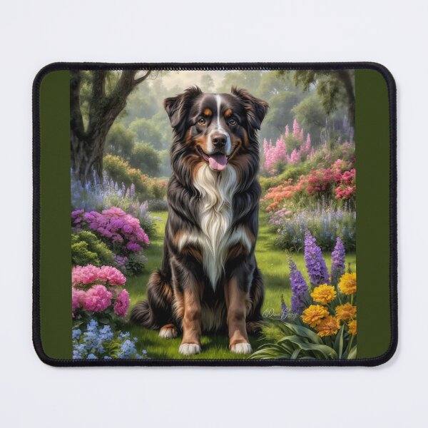Item preview, Atlas Australian Shepherd Dog Portrait Painting designed and sold by Heart and Soul Studio.
