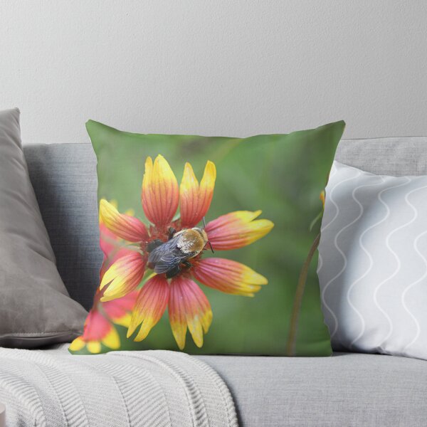 Item preview, Bee on Center of Firewheel Flower designed and sold by HematiteDesign.