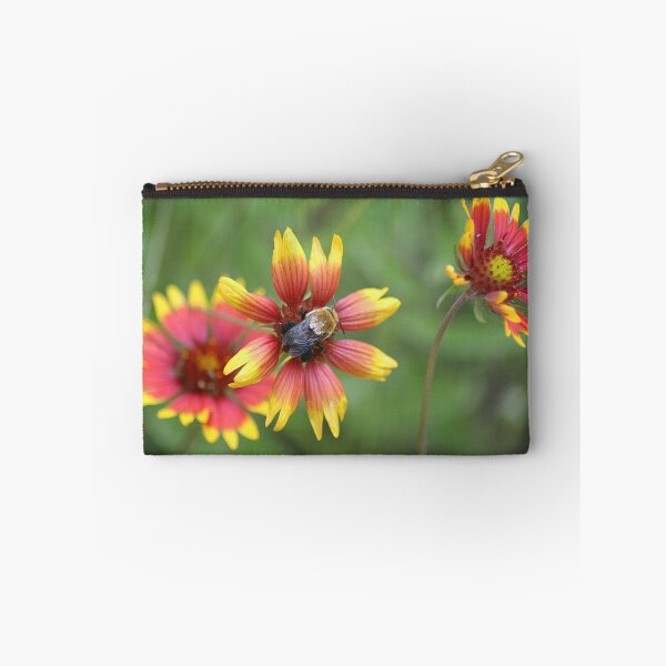 Item preview, Bee on Center of Firewheel Flower designed and sold by HematiteDesign.