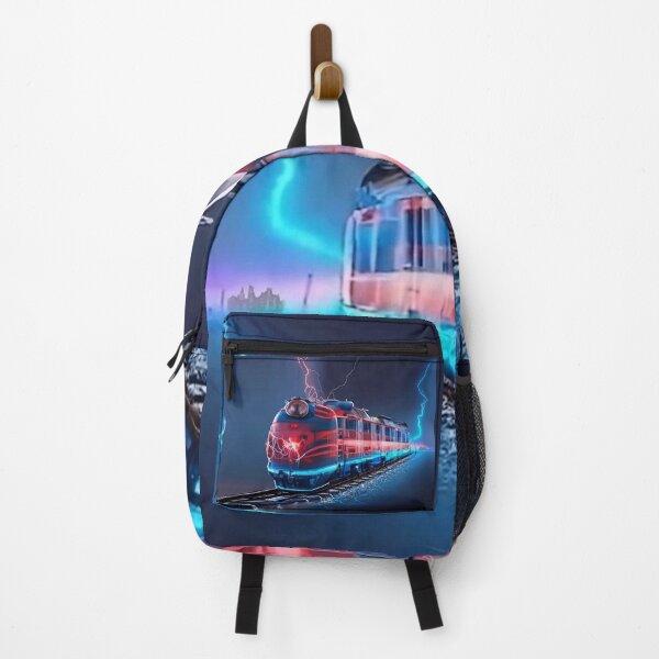 Item preview, Unusual train made of red and blue lightning designed and sold by quasartphil.