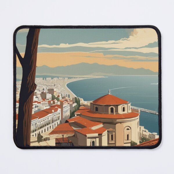 Item preview, 068 Vintage Thessaloniki, Greece Poster Design designed and sold by Alexis Art Collection.