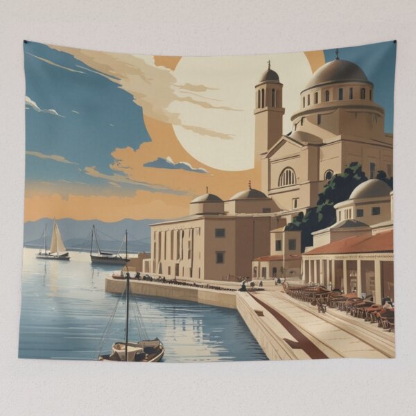 Item preview, 069 Vintage Thessaloniki, Greece Poster Design designed and sold by Alexis Art Collection.