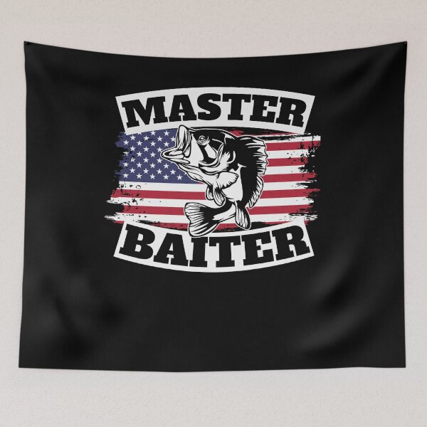 Item preview, Master Baiter Funny Fishing American Flag designed and sold by PrintCrafting.