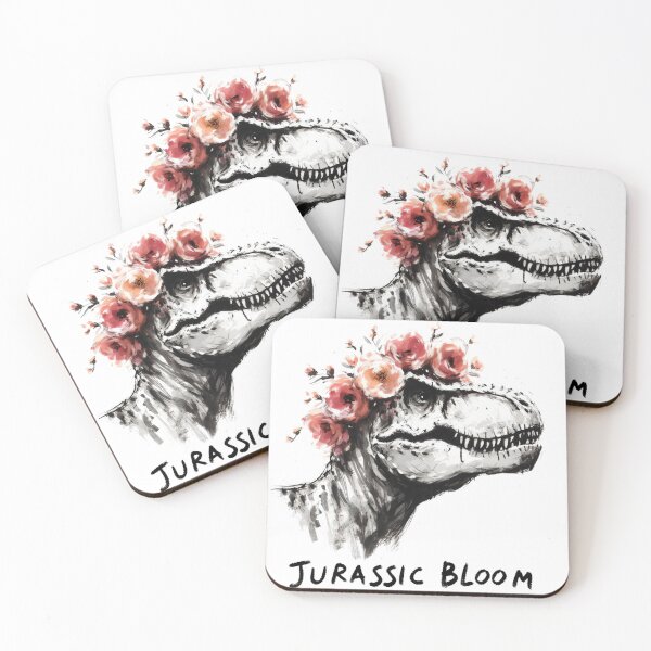 Item preview, Jurassic Bloom: T-Rex with Flower Crown Design designed and sold by Slick-Waffles.
