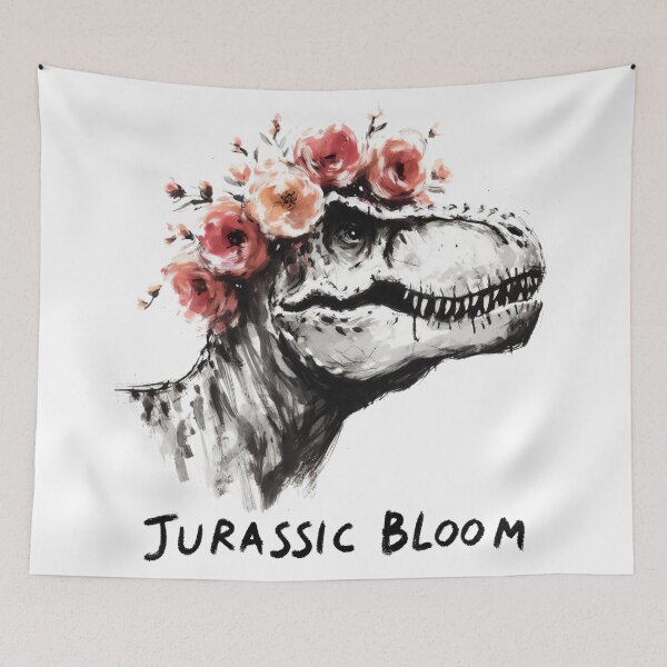 Item preview, Jurassic Bloom: T-Rex with Flower Crown Design designed and sold by Slick-Waffles.