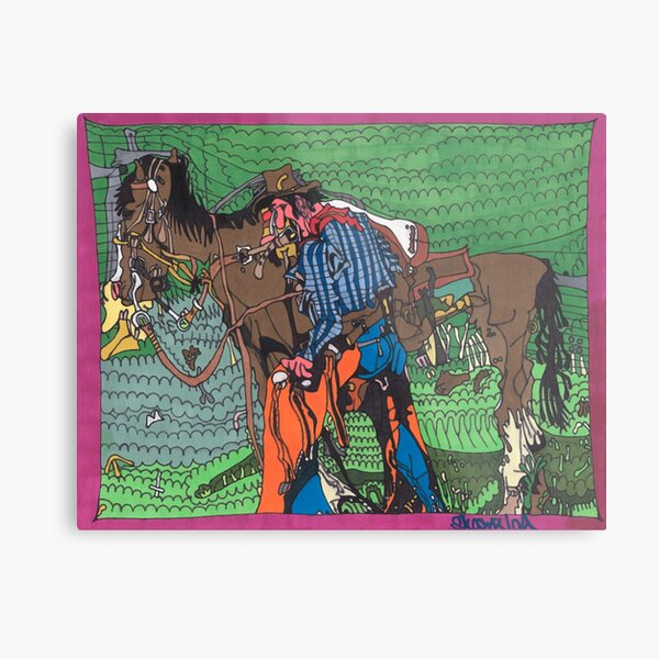 One of a Kind Cowboy Metal Print
