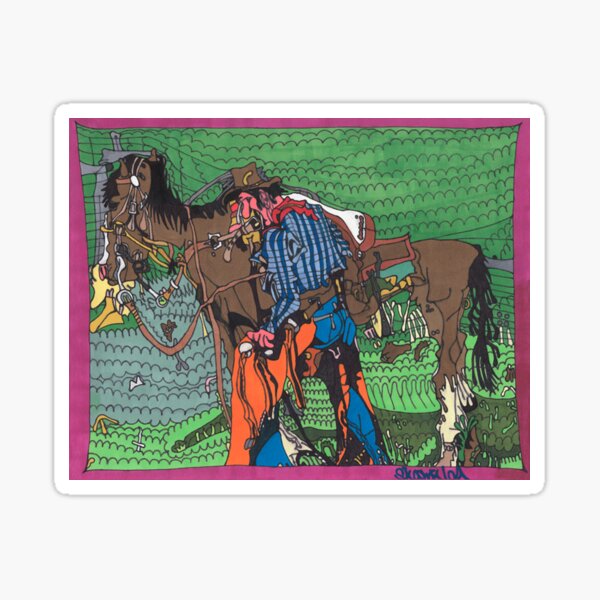 One of a Kind Cowboy Sticker